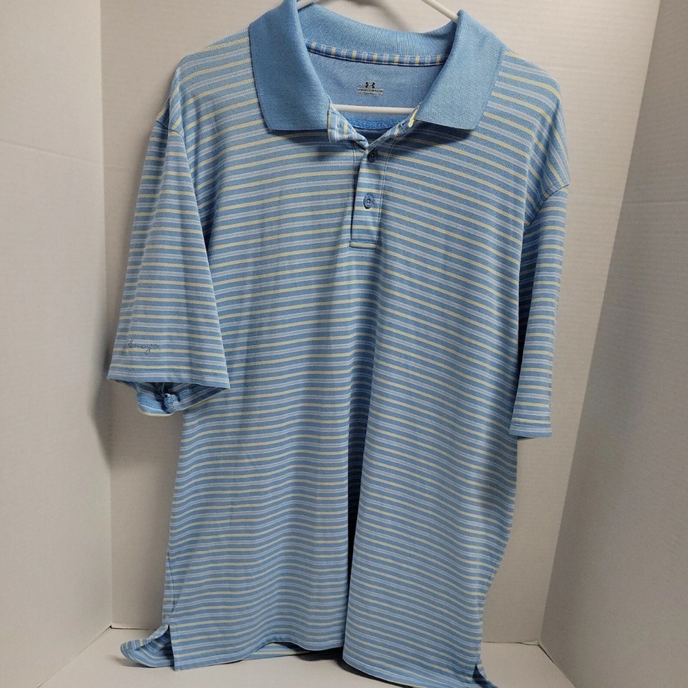 Under Armour Golf Polo Size XL Pony Blue Embroidered Kalamazoo Country Club